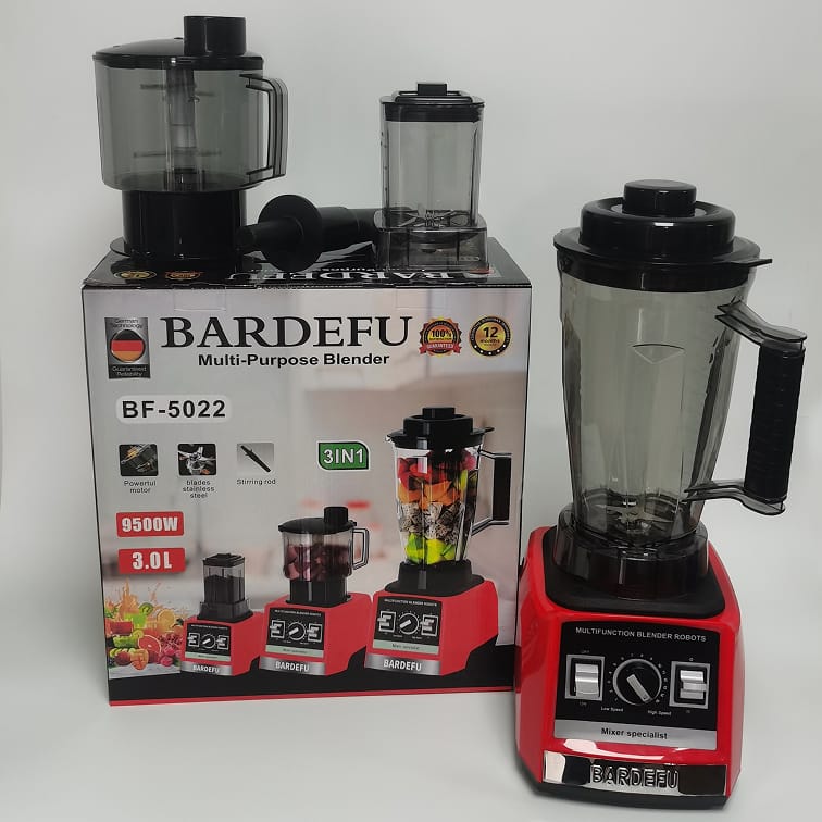 BARDEFU 9500w 3 in 1 multifuction full-body stainless steel blender mixer and juicer for household use